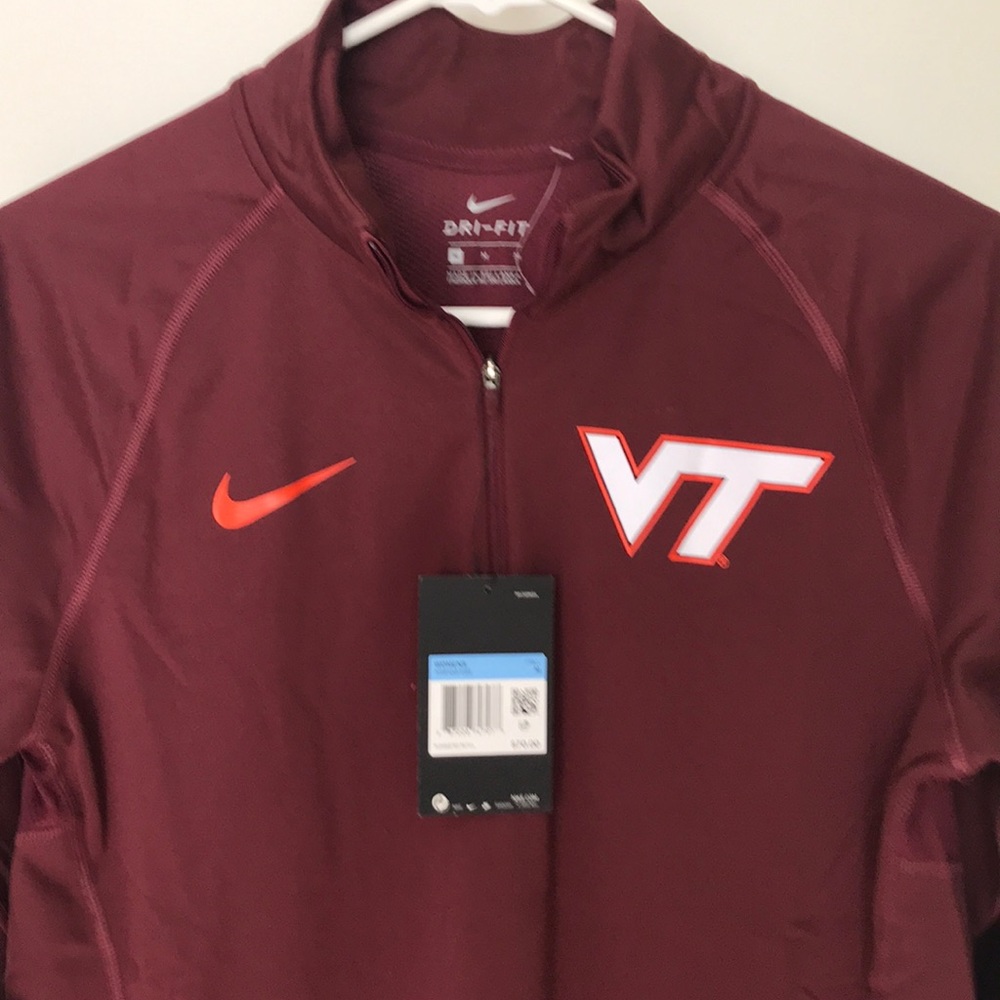 BRAND NEW Nike VA TECH Woman’s Medium FB 1/2 Zip - Picture 3 of 3
